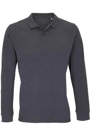 Sols Unisex Adult Planet Marl Pique Poloshirt met lange mouwen ( mergel)