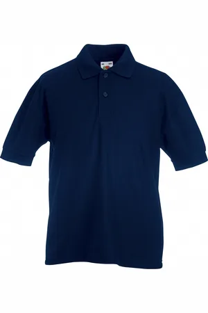 Fruit Of The Loom Kinder/Kids Piqué Poloshirt met Korte Mouwen (Donker Marine)