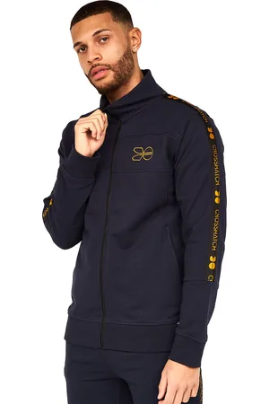 Crosshatch Heren Trackside Full Zip Jacket (Marine)