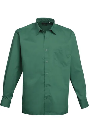 Premier Heren Poplin Formeel Overhemd Met Lange Mouwen