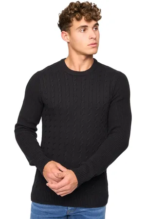 Crosshatch Heren Kabstars Kabelgebreide Pullover