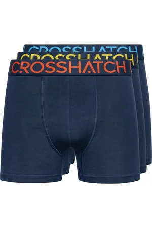 Crosshatch Heren Chasma Boxershorts (Set van 3) (Marine)