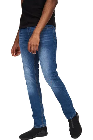 Crosshatch Heren Svelte Stretch Jeans (Stone Wash)
