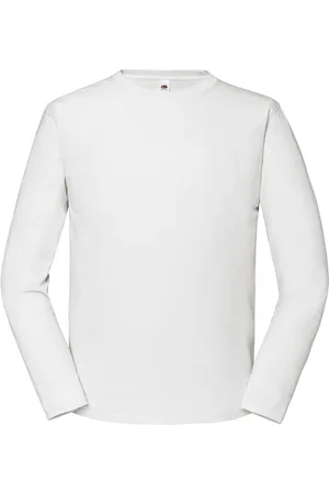 Fruit Of The Loom Heren Iconic Premium T-shirt met lange mouwen