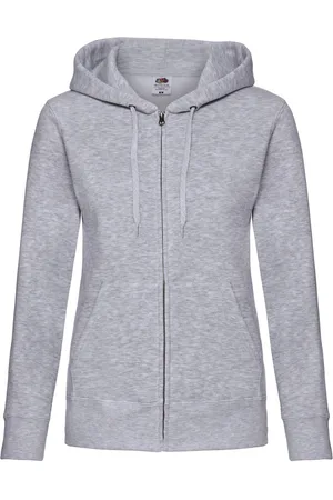 Fruit Of The Loom Dames/Dames Premium Heather Hooded Jacket met rits Lady Fit (Heide )