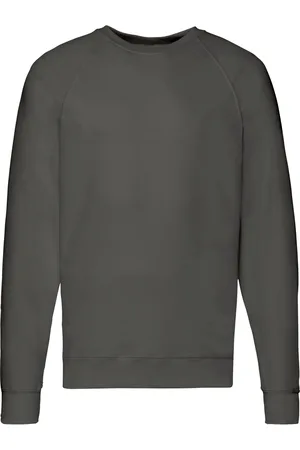 Fruit Of The Loom Unisex Lichtgewicht Raglan Sweatshirt voor volwassenen (Licht Grafiet)