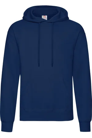 Fruit Of The Loom Unisex Volwassenen Klassiek Sweatshirt met capuchon (Marine)