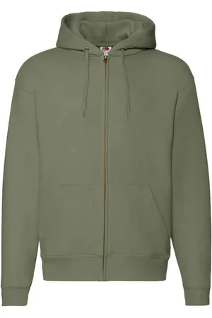 Fruit Of The Loom Unisex Adult Premium Full Zip Hoodie (Klassieke Olijf)