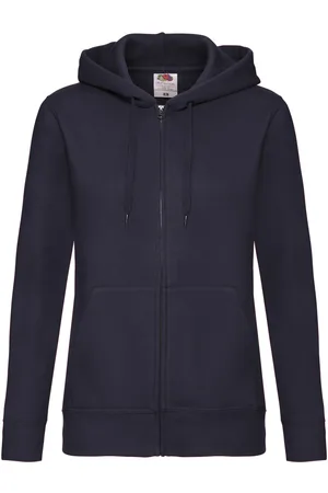 Fruit Of The Loom Dames/Dames Lady Fit Full Zip Hoodie (Deep Navy)