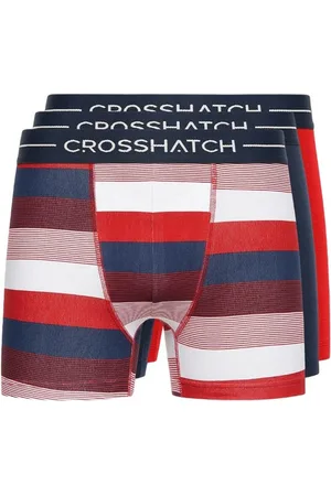 Crosshatch Heren Avocet Boxershorts (Set van 3) ( /Wit/Zwaar)