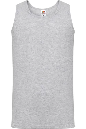 Fruit Of The Loom Heren Valueweight Heather Athletic Vest Top (Heide )