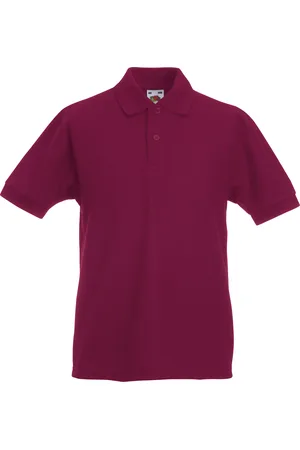 Fruit Of The Loom Kinder/Kids Piqué Poloshirt met Korte Mouwen (Bordeaux)