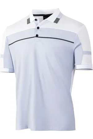 Island Green Herenpoloshirt met kleurblok ( /Wit)