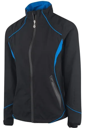 Island Green Dames/Dames Stretch Golf Waterdicht Jasje (Zwart/Turkoois)