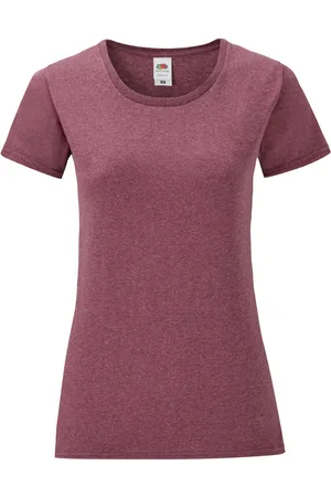 Fruit Of The Loom Dames/dames Iconic Heather T-shirt (Bourgondië)