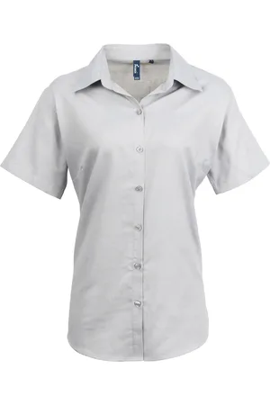 Premier Dames/Dames Handtekening Oxford Short Sleeve Work Shirt