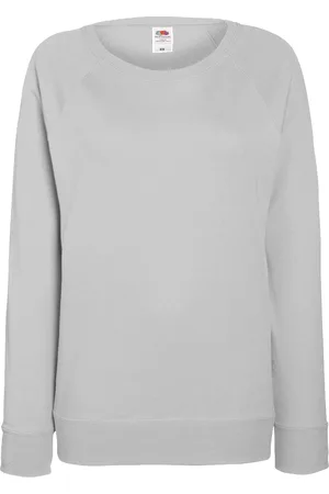 Fruit Of The Loom Dames Getailleerd lichtgewicht raglan sweatshirt (240 GSM) (Heather )