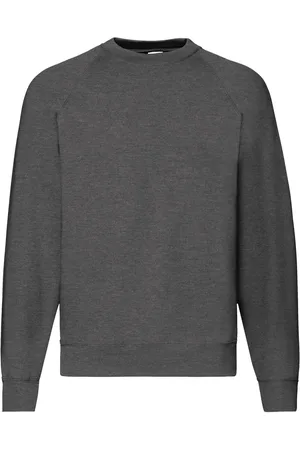 Fruit Of The Loom Heren Klassiek 80/20 Raglan Sweatshirt (Donkere Heide Grijs)