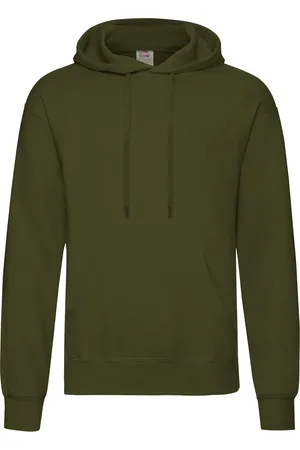 Fruit Of The Loom Unisex Volwassenen Klassiek Sweatshirt met capuchon (Klassieke Olijf)