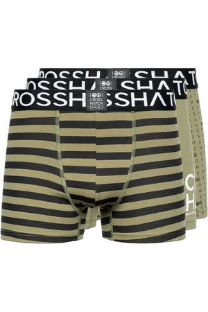 Crosshatch Heren Gridline Boxershorts (Pack of 3)
