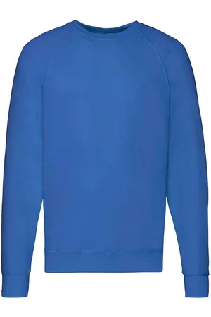 Fruit Of The Loom Unisex Lichtgewicht Raglan Sweatshirt voor volwassenen (Koningsblauw)