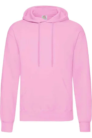 Fruit Of The Loom Unisex Volwassenen Klassiek Sweatshirt met capuchon (Lichtroze)