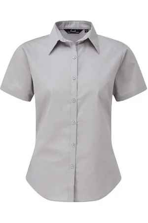 Premier Popeline blouse met korte mouwen / Gewoon werkoverhemd