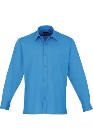 Premier Heren Poplin Formeel Overhemd Met Lange Mouwen