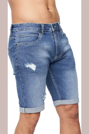 Crosshatch Heren Riptrey Abraised Denim Shorts (Tussentijdse wasbeurt)