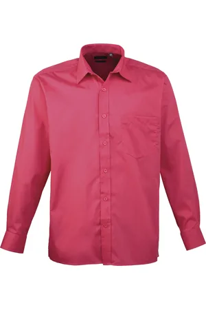 Premier Heren Poplin Formeel Overhemd Met Lange Mouwen (Heet )