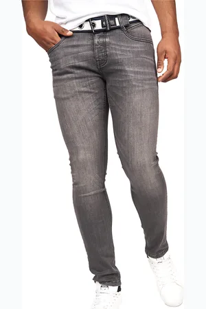 Crosshatch Heren Barbeck Slim Jeans (Gewassen grijs)