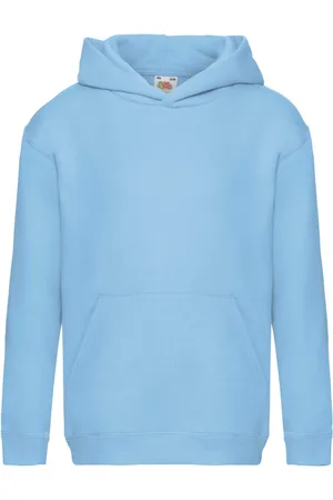 Fruit Of The Loom Kinder Unisex Premium 70/30 Sweatshirt met Capuchon / Hoodie (Hemel )
