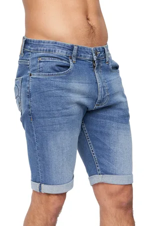 Crosshatch Heren Tonwin Denim Shorts met reliëf (Tussentijdse wasbeurt)