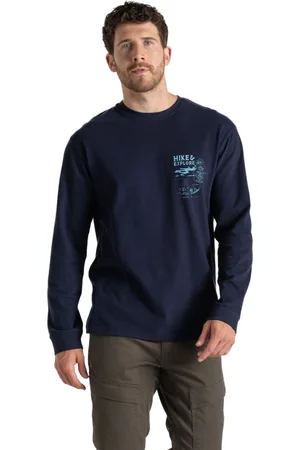 Craghoppers Heren National Trust Limestone T-shirt met lange mouwen (Blauwe Marine)