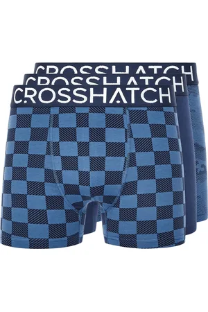 Crosshatch Heren Bresler Boxershorts (Set van 3) (Marine)