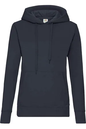 Fruit Of The Loom Klassieke Dames Fit Sweatshirt Met Capuchon (Deep Navy)