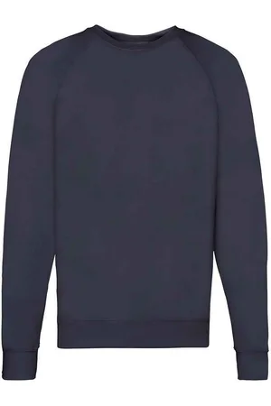 Fruit Of The Loom Unisex Lichtgewicht Raglan Sweatshirt voor volwassenen (Deep Navy)