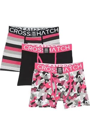 Crosshatch Heren Crystaline Boxershorts (Set van 3) ( /Zwart/Grijs)