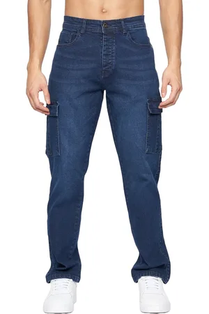 Crosshatch Heren Kremtap Cargo Jeans (Donkere wasbeurt)
