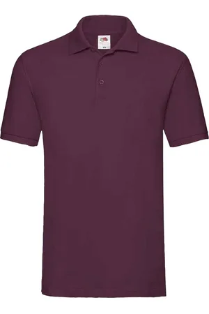 Fruit Of The Loom Heren Premium Katoenen Piqué Poloshirt (Bourgondië)