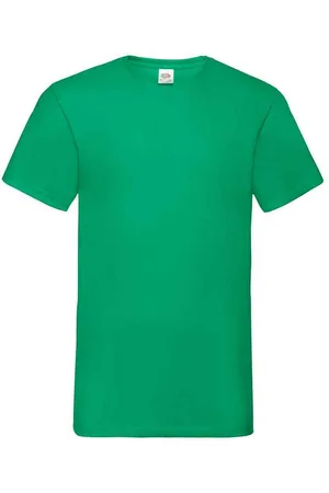 Fruit Of The Loom Heren Valueweight V Neck T-shirt (Kelly )