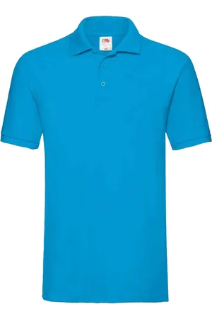 Fruit Of The Loom Heren Premium Katoenen Piqué Poloshirt (Azuurblauw)