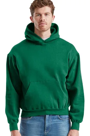 Fruit Of The Loom Heren superkatoenen katoenen hoodie (College Groen)