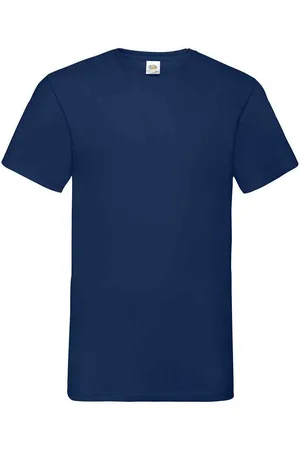 Fruit Of The Loom Heren Waarde V Hals T-shirt (Marine)