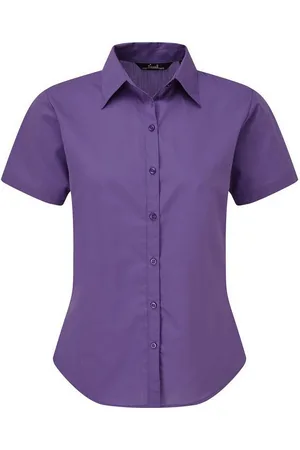 Premier Popeline blouse met korte mouwen / Gewoon werkoverhemd