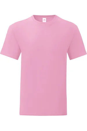 Fruit Of The Loom Heren Iconisch T-shirt (Poederroos)