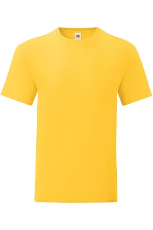 Fruit Of The Loom Heren Iconisch 150 T-Shirt (Zonnebloem)