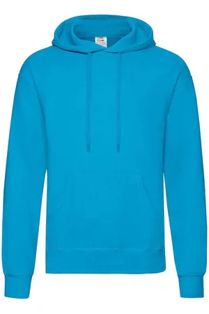 Fruit Of The Loom Volwassenen Unisex klassiek sweatshirt met capuchon (Azuurblauw)