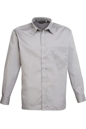 Premier Heren Poplin Formeel Overhemd Met Lange Mouwen