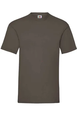 Fruit Of The Loom Heren Valueweight T-Shirt (Chocolade)